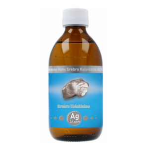Niejonowe Nano Srebro Koloidalne Ag 25 ppm, 300 ml